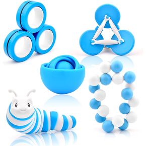 Fidget Toys Adults Pack, Sensory Toys Set Easter Basket Stuffers for Kids 8-12 Teen Autism, Desk Toy Stress Relief Fidget Spinners for ADHD Gifts for Children Cool Gadgets for Men