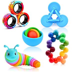 Fidget Toys Adults Pack, Sensory Toys Set Easter Basket Stuffers for Kids 8-12 Teen Autism, Desk Toy Stress Relief Fidget Spinners for ADHD Gifts for Children Cool Gadgets for Men in Kuwait