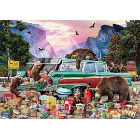 Buffalo Games - Garry Walton - Yosemite Picnic - 300 Piece Jigsaw Puzzle for Adults Challenging Puzzle Perfect for Game Nights - Finished Puzzle Size is 21.25 x 15.00