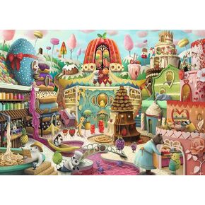 Ravensburger Sweet Street 1000 Piece by Artist Demelsa Puzzle | Unique Piece Design | Softclick Technology | Ideal Gift for Puzzle Enthusiasts