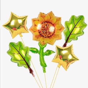 7 Pcs Blue Side Flying Butterfly Flower Foil Balloons for Butterfly Theme Birthday Wedding Birthday Baby Shower Party Anniversary Party Decoration