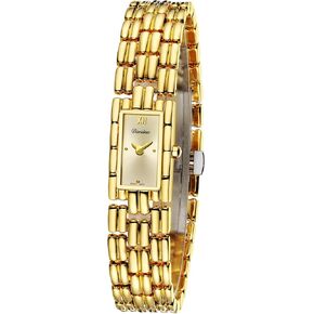 FORSINING Gold Watches for Women Ladies Quartz Wrist Watches Stainless Steel Band Womens Small Gold Watch Luxury Casual Fashion Bracelet Tools Included
