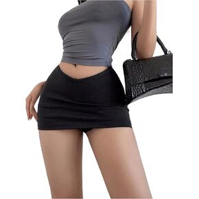 Women's V Waist Bodycon Mini Skirt Slim Fit Sexy Night Out Skirts Summer Skirt