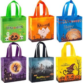 Halloween Trick or Treat Bags, Halloween Candy Tote Bags with Handles for Kids