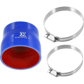 X AUTOHAUX 80-90mm 3.15"-3.54" ID Straight Silicone Reducer Hose Silicone Hose Coupler Intercooler Tube for Car Intercooler Intake Piping