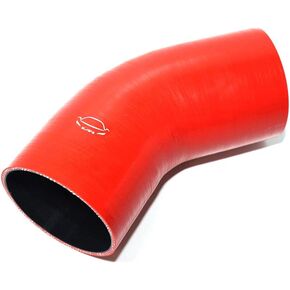 LTI Universal 4-Ply Reinforced High Performance Inner Diameter 4" 45 Degree Elbow Silicone Hose Coupler 102mm (4" RED)