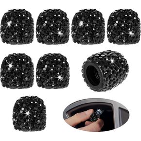 8PCs Crystal Diamond Tire Stem Valve Caps, Rhinestone Tire Air Cap Car Accessories for Women, Bling Crystal Wheel Tire Stem Caps, Universal Tire Valve Caps for Cars, Trucks and Motorcycles