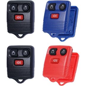 2 Key fob & 2 Shells Keyless Entry Remote Control Replacement Fits for Ford F150 F250 Explorer Expedition Escape Ranger E150 Edge Fusion 1998-2016 Tribute B2300 2001-2011 Lincoln Navigator CWTWB1U345