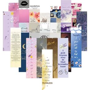 30pcs Pop Singer Bookmarks for Kids Pet Page Markers Inspirational Motivational Paper Bookmark Pack for Book Lovers Adults Teacher Women Funny Reading Gift