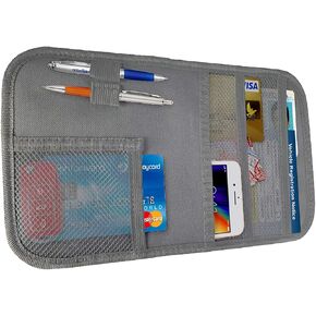 lebogner Car Sun Visor Organizer, Auto Interior Accessories Pocket Organizer, Registration and Document Holder, Personal Belonging Storage Pouch Organizer, Interior Accessories Pocket Organizer