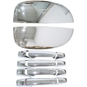 NewYall Pack of 4 Chrome Door Handle and 2 Upper Half Mirror Cover for Chevrolet Avalanche Suburban Tahoe 2007-2013