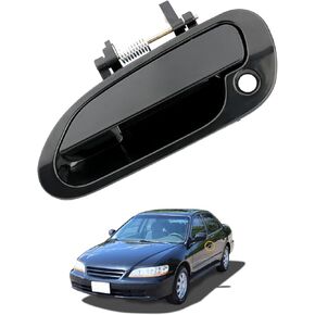 Gledewen Driver Door Handle, Front Exterior Left Side, Compatible with 1998-2002 Honda Accord, Smooth Black Outside Handle, Replace# 72180S84A01ZF, 72180S86K12, Outer Door Handle Part Assembly