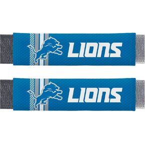 FANMATS 32094 Detroit Lions Team Color Rally Seatbelt Pad - 2 Pieces