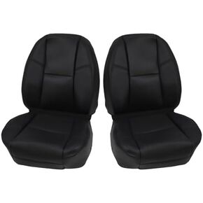 Driver & Passenger Bottom Seat Cover Compatible with Escalade Black & Tan 2007-2014 (Tan Bottom)