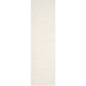 SAFAVIEH Polar Shag Collection Accent Rug - 4' x 6', Silver, Solid Glam Design, Non-Shedding & Easy Care, 3-inch Thick Ideal for High Traffic Areas in Entryway, Living Room, Bedroom (PSG800D)