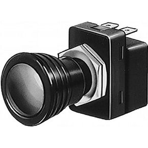 HELLA 6ED 004 778-001 Switch - Pull Switch Control - 12V - Number of connectors: 3 - Bolted - Bore Ã˜: 14,5mm - On/Off Switch - Switch Lighting: Green/Orange/Red - with Bulb