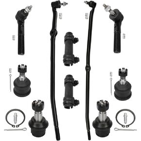 BRTEC Front Inner Outer Tie Rods & Ball Joints Compatible for 2003-2008 Dodge Ram 2500 for 2003-2007 Dodge Ram 3500 4WD [Up to Mfg. Date 2/18/08] - 10pc Set…