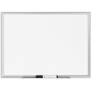 U Brands Magnetic Dry Erase Board, 23"x17", Silver Aluminum Frame, includes Marker