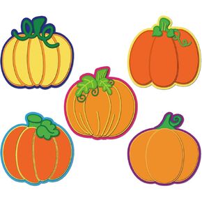 Blulu 40 Pieces Pumpkin Cutouts Decoration Pumpkin Cutouts with Glue Point for Bulletin Board Fall Theme Thanksgiving Party, 5.9 x 5.9 Inch(Blue)