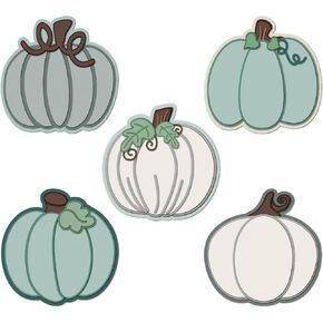 Blulu 40 Pieces Pumpkin Cutouts Decoration Pumpkin Cutouts with Glue Point for Bulletin Board Fall Theme Thanksgiving Party, 5.9 x 5.9 Inch(Blue)