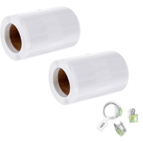 1000Pcs Jewelry Price Tags, Price Tags Stickers Rectangle Shape Self Adhesive Labels Jewelry Tags Ring Stickers White Blank Dumbbell Price Stickers for Bracelet, Ring, Clothing Display