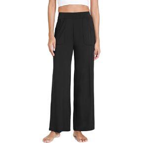 GYS Bamboo Viscose Pajama Pants for Women Soft Wide Leg Lounge Pants with Pockets High Waisted Pj Bottoms