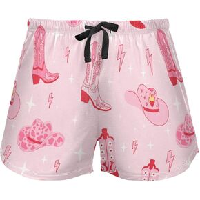 Fisyme Womens Shorts Loose Soft Elastic Waist Pajama Bottoms Casual Lounge Sleep Boxer Pj Shorts Sleepwear