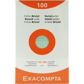 Exacompta Index Cards 5X8 Inch, 100 Pack, White,