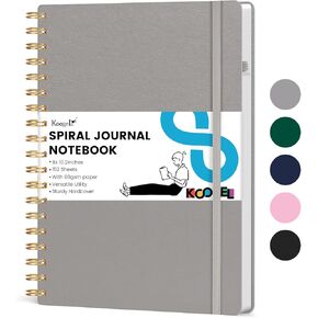 Koogel Navy Blue B5 Spiral Journal Notebook, Hardcover Notebook with 300 Numbered Ruled Pages Journal for Writing Work School