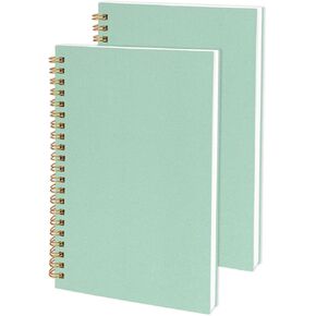 DSTELIN Mint Green Sketch Coil Notebooks, 2-Pack, 7.5 x 5.1 Inches, Hardcover with 1150GSM Cardstock, 100 Pages / 50 Sheets, 100GSM Paper
