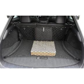 Back Seat + Floor Style Automotive Elastic Trunk Mesh Cargo Net for Lexus UX F Sport Luxury 2019-2024 - Premium Trunk Organizer and Storage - Luggage Net for Crossover - Best Car Organizer