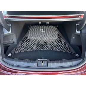 Floor Style Automotive Elastic Trunk Cargo Net for Porsche Taycan 4S Turbo Turbo S 2020-2025 - Premium Trunk Organizer and Storage - Luggage Net for Sedan - Best Car Organizer