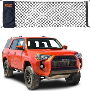 Cargo Net for 2010-2024 Toyota 4Runner - Envelope Style Trunk Net - Designed in USA - Upgraded 5mm Bungee - Integrated Storage Bag - Heavy Duty Hooks