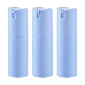 1 oz Airless Pump Bottles, Travel Lotion Container, Skincare Containers for Moisturizer (Plastic, Matte Pink, 3Pcs)