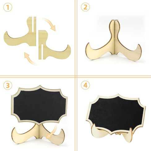 20 حزمة من علامات السبورة الصغيرة، ملصقات الطعام، سبورة خشبية صغيرة مع حامل حامل لأرقام الطاولات، لوحة رسائل لافتة الزفاف، بطاقات مكان، سبورة طباشير للحفلات، زخارف للحدث، سبورات بوفيه in Kuwait