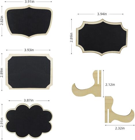 20 حزمة من علامات السبورة الصغيرة، ملصقات الطعام، سبورة خشبية صغيرة مع حامل حامل لأرقام الطاولات، لوحة رسائل لافتة الزفاف، بطاقات مكان، سبورة طباشير للحفلات، زخارف للحدث، سبورات بوفيه in Kuwait