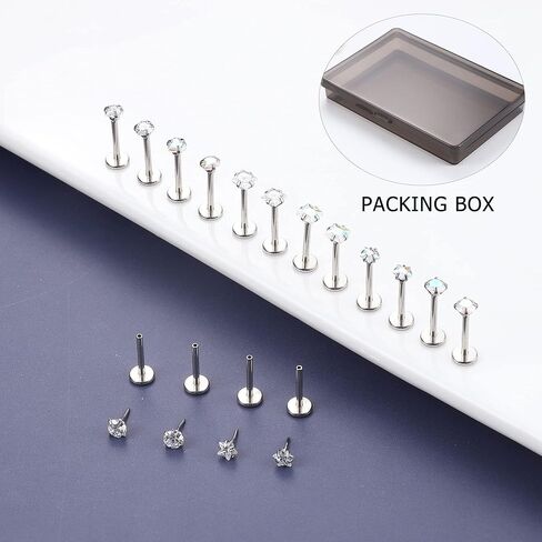 مسامير أنف بوشين بدون خيوط 18 جرام 20 جرام حلقات شفاه مسطحة من الفولاذ المقاوم للصدأ مسمار لابريت تراغوس هيليكس مونرو ميدوسا ثقب المجوهرات للنساء والرجال تشيكوسلوفاكيا الأنف ثقب المجوهرات 1.5 مم 2 مم 2.5 مم 3 مم، in Kuwait