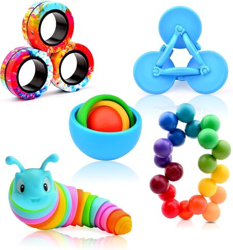 Fidget Toys Adults Pack, Sensory Toys Set Easter Basket Stuffers for Kids 8-12 Teen Autism, Desk Toy Stress Relief Fidget Spinners for ADHD Gifts for Children Cool Gadgets for Men in Kuwait