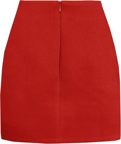 Women's High Waist Wool Fall Winter Mini Pencil Bodycon Skirt in Kuwait