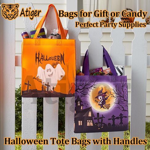 Halloween Trick or Treat Bags, Halloween Candy Tote Bags with Handles for Kids in Saudi Arabia