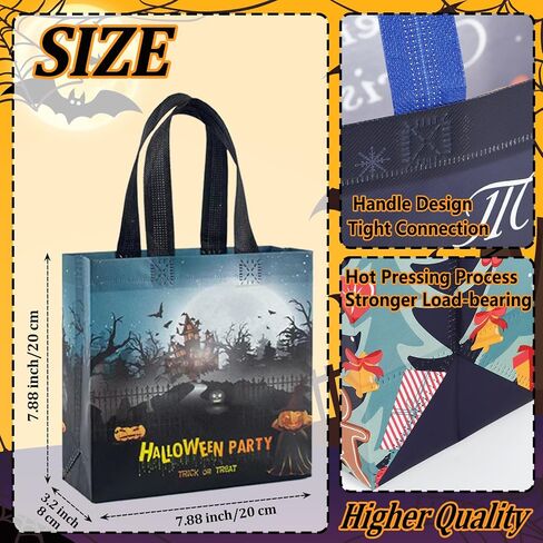 Halloween Trick or Treat Bags, Halloween Candy Tote Bags with Handles for Kids in Saudi Arabia