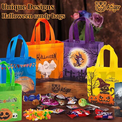 Halloween Trick or Treat Bags, Halloween Candy Tote Bags with Handles for Kids in Saudi Arabia