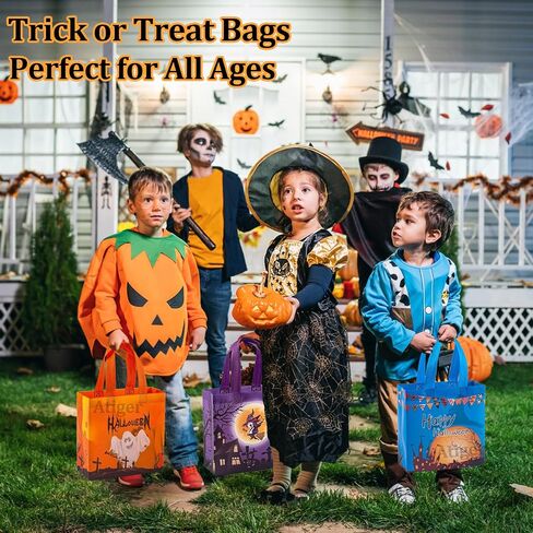 Halloween Trick or Treat Bags, Halloween Candy Tote Bags with Handles for Kids in Saudi Arabia