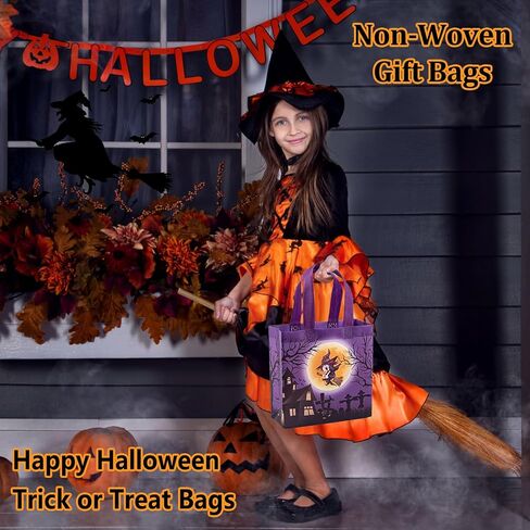Halloween Trick or Treat Bags, Halloween Candy Tote Bags with Handles for Kids in Saudi Arabia