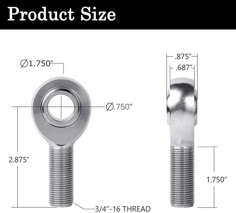 3/4" Heim Joints Rod End Kit, Right and Left Hand Thread 750" Chromoly Joints Panhard kit (4 Pack) in Kuwait