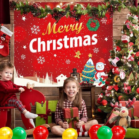 Merry Christmas Balloons Arch Kit for Christmas Decorations - Huge| Merry Christmas Banner for Christmas Decorations | Santa Claus Balloon | Christmas Garland Balloons for Christmas Party Decorations in Saudi Arabia