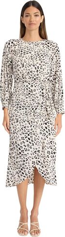Maggy London Women's Long Sleeve Midi Dress W/Side Tie in Saudi Arabia