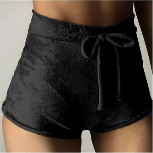 ZZSRJ Ladies Pink Casual Skinny Drawstring Shorts (Color : Red, Size : Medium) in Saudi Arabia