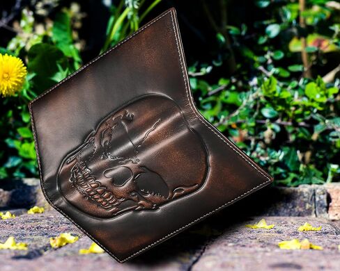 DK86 Long Wallet For Men, Rodeo Wallet, Rfid Blocking, Full Grain Leather with Hand Burnished, black in Saudi Arabia