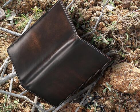 DK86 Long Wallet For Men, Rodeo Wallet, Rfid Blocking, Full Grain Leather with Hand Burnished, black in Saudi Arabia